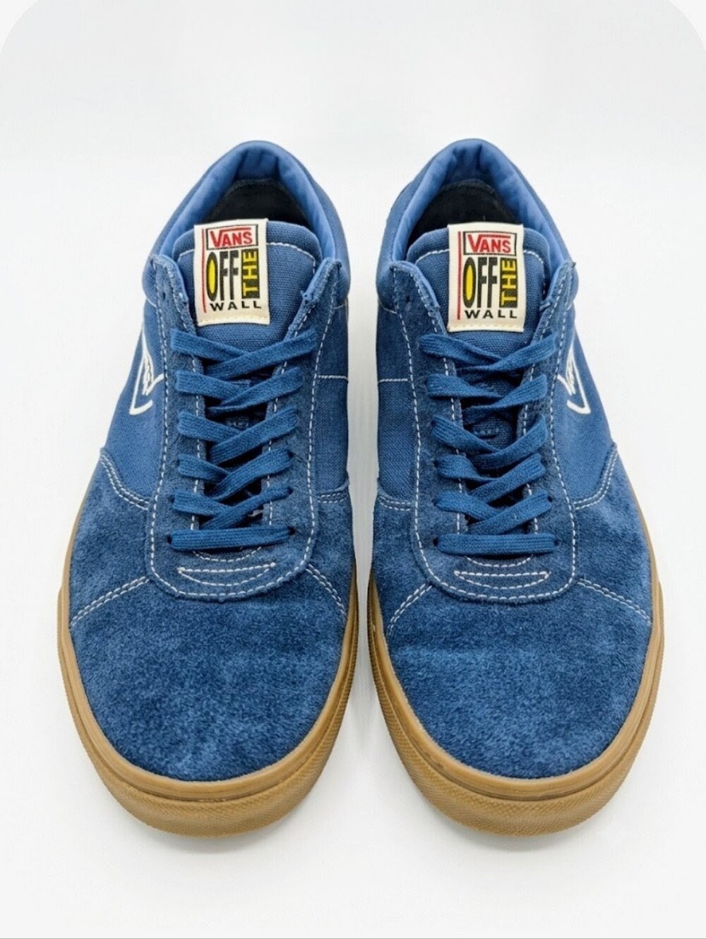 Vans Off The Wall Navy Blue Suede & Canvas Low Top Sneakers​ Size 12